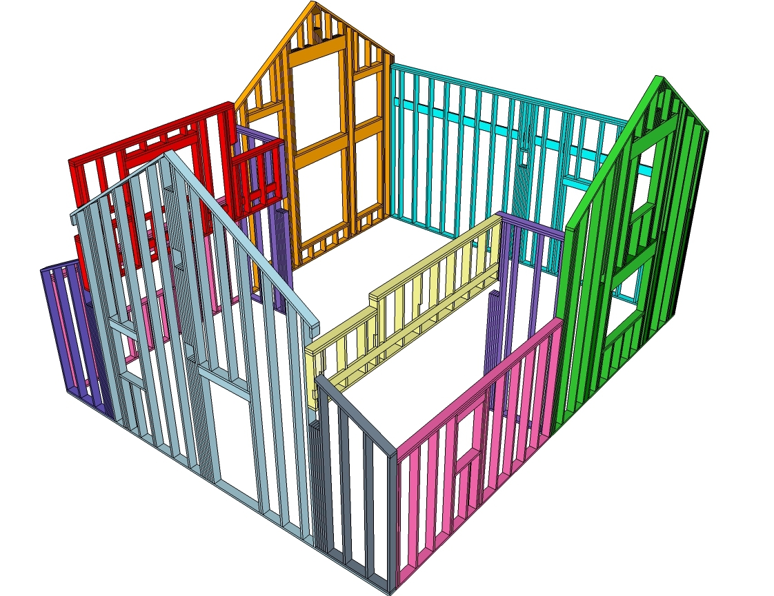 Framing the Cabin Exterior Walls Ana White